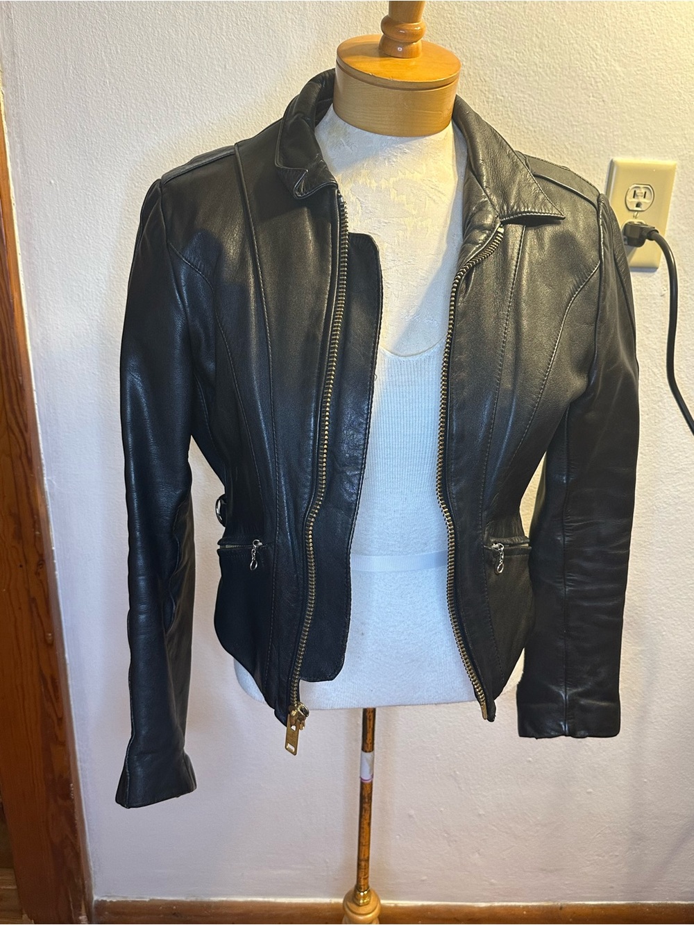 Vintage Black Leather Jacket